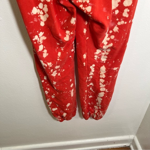 Offline by Aerie Jogger Sweatpants Red White Bleach Tie Dye S - Picture 8 of 10